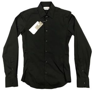 Zara Man Black Super Slim Fit Button Up